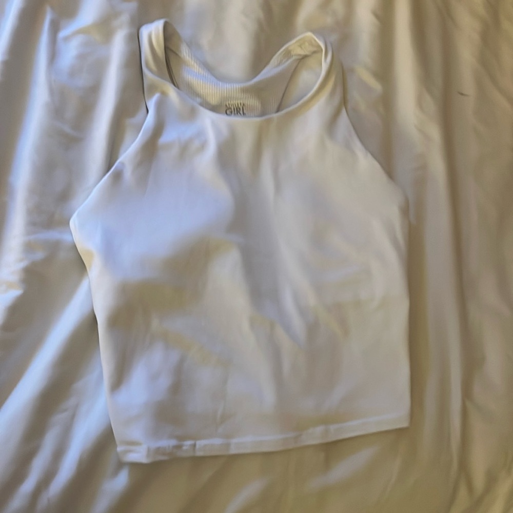 Athleta girls white tank top size larger in teens/kids